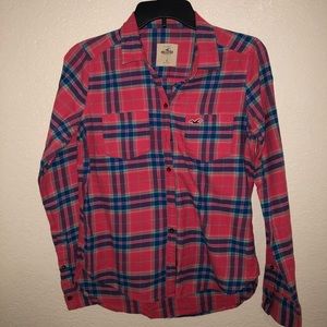 Hollister- Plaid flannel shirt